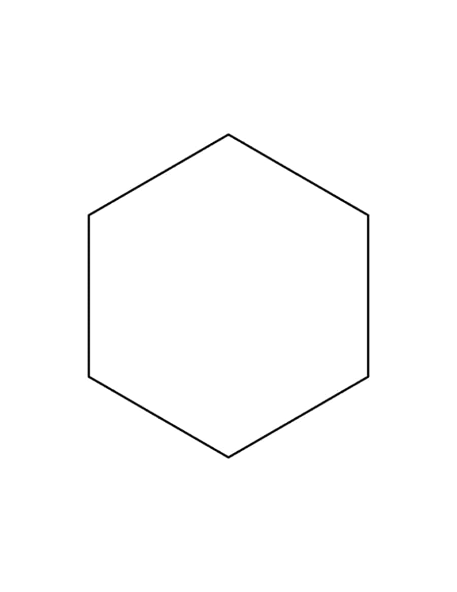 6 Inch Hexagon Kids Coloring Pages Pdf Free Vectors